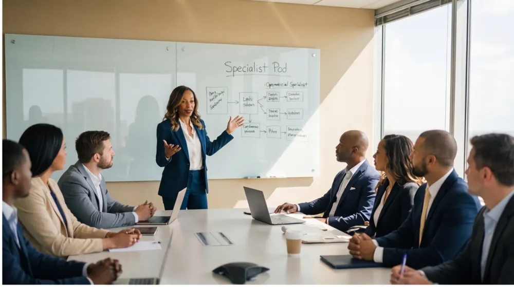 A Tier3 specialist leading a strategy session